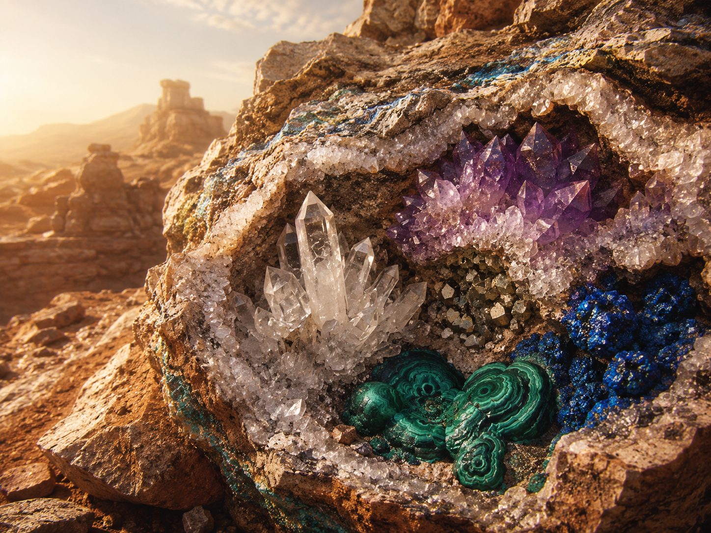 Educational illustration for minerals